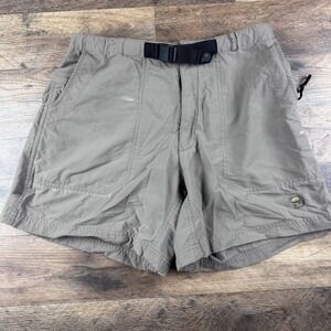 Mountain Hardwear Belted Khaki Beige Hike Camp Outdoor Travel Shorts Small‎